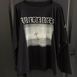 Yeezy Vultures Black Long Sleeve Tracklist T-Shirt 2